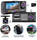 3 Channel Dash Can 1080P Front Rear Inside Car Camera IR Night Vision G-Sensor