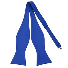 Mens Solid Bowtie Woven Self Tie Bow Ties Tuxedo  Wedding 840-royal Blue