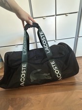 Lacoste Tennis Tasche, Schwarz Gr&uuml;n, Mit Schl&auml;gerfach
