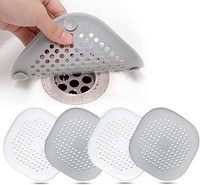 4Er Set Silikon Abflusssieb Dusche HaarfäNger Badewanne Abflussabdeckung KüChe