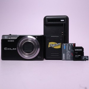 Casio Digital Camera Exilim EX-H5 12.1MP Black Tested Full Working Set