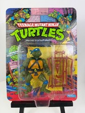 VTG 1988 TMNT Leonardo Action Figure Playmates Toys NMOC 10 Back  UNPUNCHED