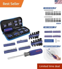 Magnetic 61PC Screwdriver & Nut Driver Tool Kit - Essential for Every Home