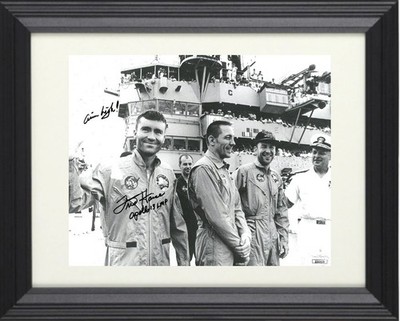 Fred Haise signed NASA Astronaut/Pilot 8x10 Photo Apollo 13 Aim High Framed- JSA