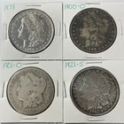 1878 1900-O 1901-O 1921-S Morgan Dollar Lot of 4