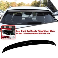Gloss Blk Rear Trunk Spoiler Lip Wing For Benz S206 Estate Wagon 22-24 23 1pc
