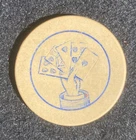 White Antique Poker Chip Flush Hand Playing Card Clay Vintage Rare Gambling Game