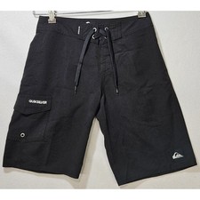 Quicksilver Board Shorts Boy's Size 25-10, Black, Pocket, No Liner, c. 2015, NWT