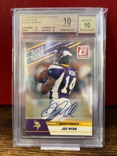 2010 DONRUSS RATED ROOKIES AUTOS JOE WEBB SP RC BGS 10 PRISTINE ROOKIE CARD UAB. rookie card picture
