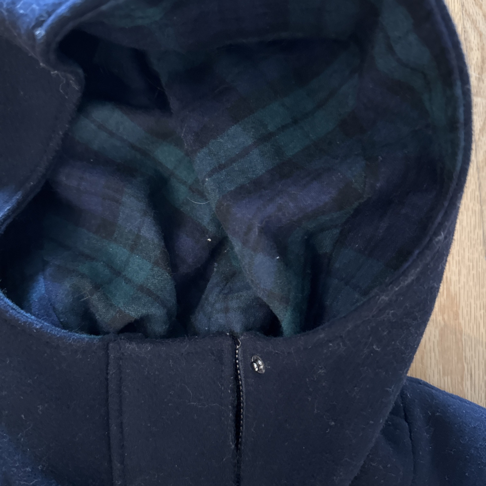 Vintage Navy Pendleton Coat Wool Jacket Lined Gre… - image 4