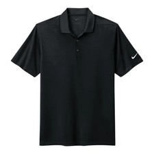 Nike Dri-FIT Polo Black 3xL Solid Men's Regular Fit Golf Collared Short Sleeve