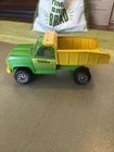 1970s Vintage Tonka Dump Truck Green Yellow Pressed Steel XR-101 Tires