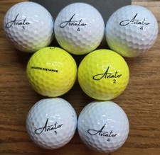 AVIATOR DISTANCE golf balls, White, yellow Qty 7