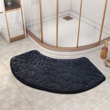 Cobblestone Bathroom Floor Mat Curved Shower Doormat Bathtub Floor Rug