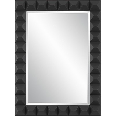 Uttermost 09941 Studded 43.25 X 31.75 inch Matte Black Mirror