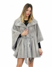46 Sapphire Mink Coat Full Leather Matching Waist Pistag Neck...