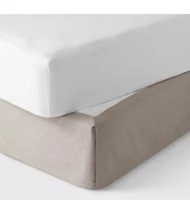 Room Essentials- Solid Bedskirt Gray Queen 14" Drop Machine Washable