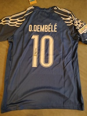 Ousmane Dembélé Signed PSG #10 Jersey – Autographed Shirt w/ GCOA