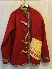 Custom made circus ringmaster jacket red military style XL theatrical coat
