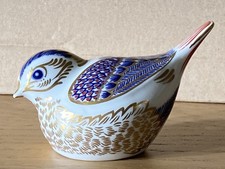 Royal Crown Derby Old Imari 1128 Goldcrest Paperweight with Gold Stopper  - 1st