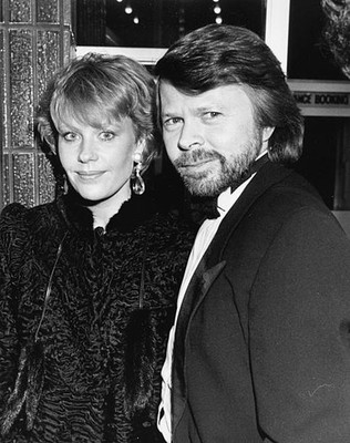 Benny Andersson of band Abba pictured with his wife at premiere of- Old Photo
