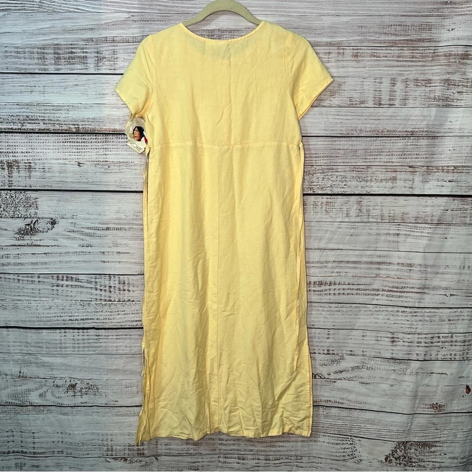 Vestido De Colección Y2K Cherokee Niñas Grande Mezcla de Lino Modesto Maxi Té Bordado 10/12 Foto 2 de 4