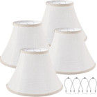 Medium Bell Lamp Shades Set of 4, Beige Shade Replacement for Table Lamps, Floor