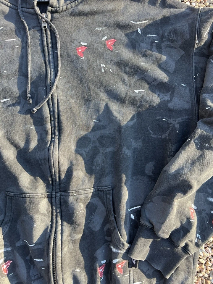 Sudadera con capucha con cremallera Famous Stars & Stripes Skulls  Foto 2 de 4