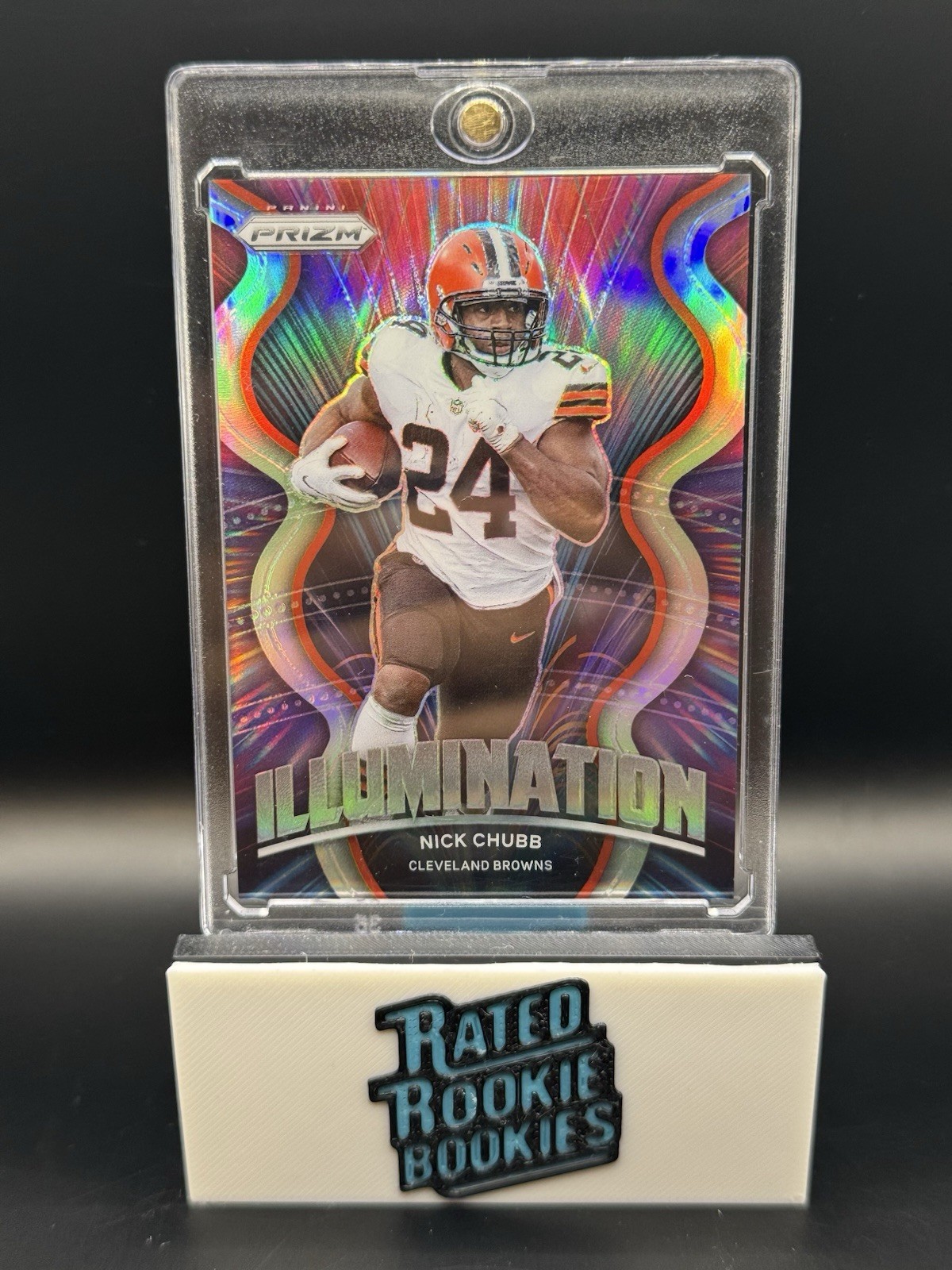 2021 Panini Prizm Illumination #28 Nick Chubb - FB