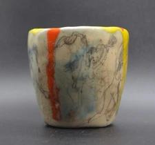 "Forgotten Dreams 1" - Abstract Original Clay Sculpture. Hand made & glazed.