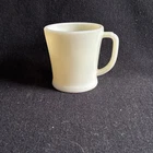Vintage Fire King Oven Ware D Handle Glass Coffee Mug Custard Ivory Jadite GREAT