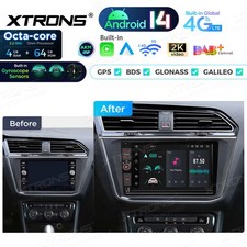 9" Android 14 8-Core 4+64GB Car Stereo Radio GPS For VW Golf Tiguan Jetta Atlas