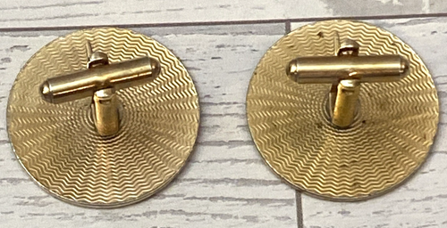Vtg Ford Model T Pink & Gold Tone Enamel Cufflinks - Afbeelding 2 van 14