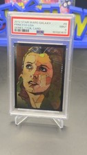 STAR WARS GALAXY SERIE 7 GOLD FOIL PARALLEL 8 PRINCESS LEIA MARK MCHALEY ART