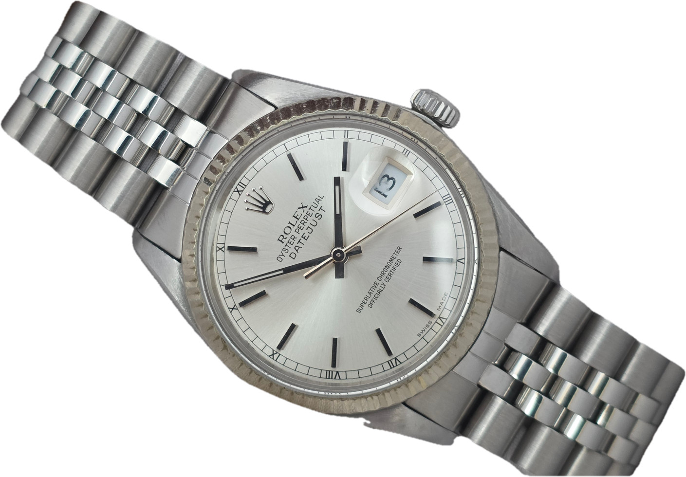 Rolex Datejust 16014 Silver Dial, 36mm 1982 Original Box & Papers