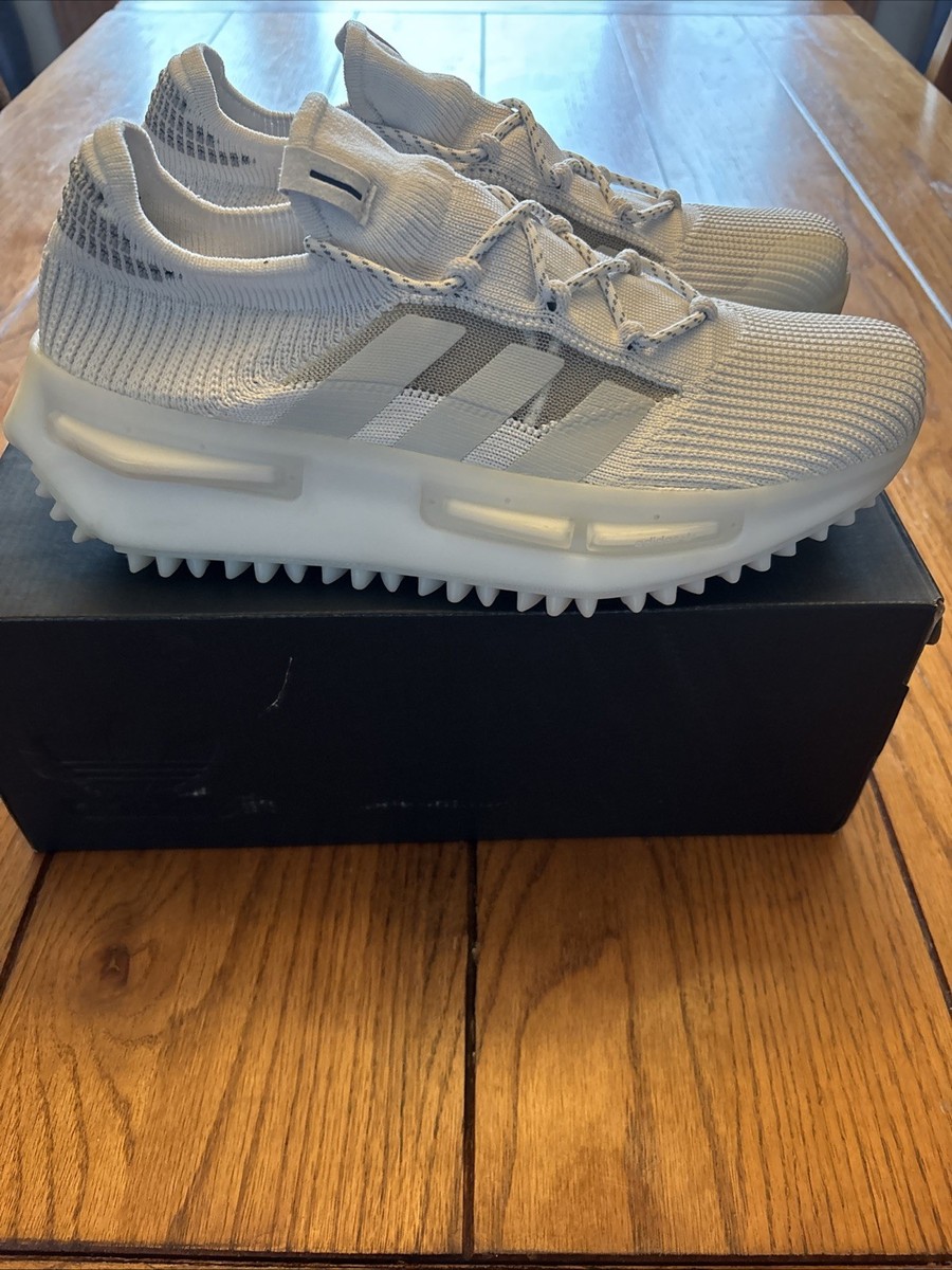 adidas Men's NMD_S1 Triple White Sneakers Size 10.5 GW4652 | eBay