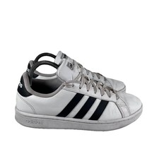 Adidas Grand Court White Black Lace Up Shoes Sneakers Women's Size 8.5 F36483