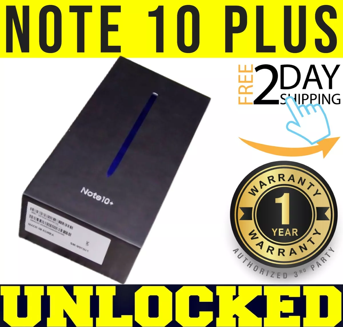  Samsung Galaxy Note 10+, 256GB, Aura Black - Fully