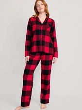 Old Navy Women  s Size 4X  Red Buffalo Plaid Flannel Pajama Set NWT 40