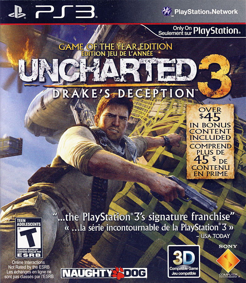 PLAYSTATION 3 PS3 UNCHARTED 3 DRAKES DECEPTION NAUGHTY DOG FACTORY SEALED.