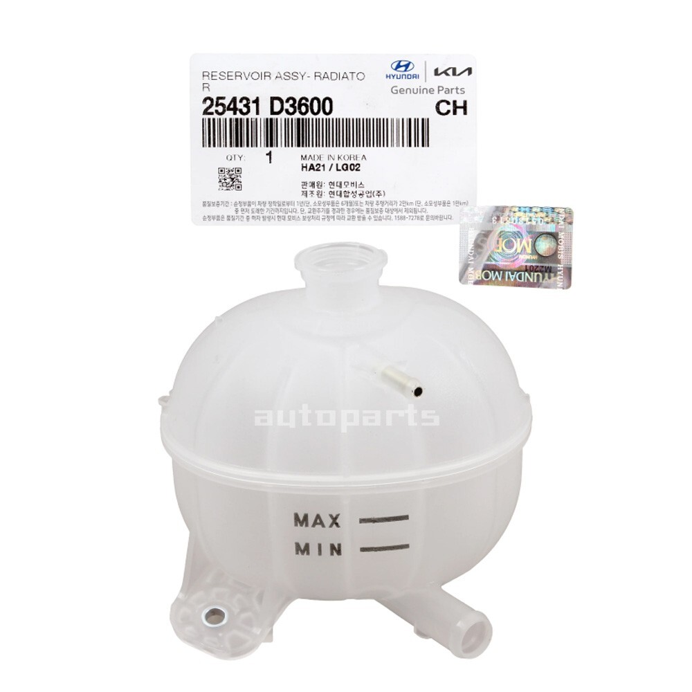 Genuine 25431D3600 Engine Coolant Reservoir Tank For Hyundai