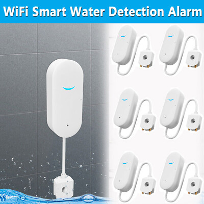 #ad #ad 1 6Pack Smart Water Leak Sensor Detector APP Alarm WiFi Home Water Leak Detector $11.39