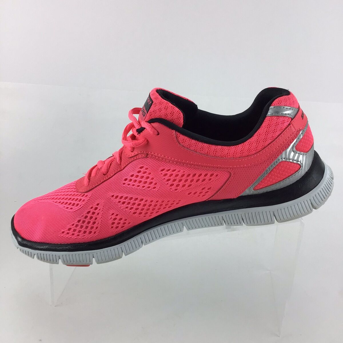 Skechers Sole Running Lace Up Pink Sneakers Womens 9.5 Shoes B2