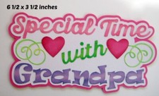 TIME WITH GRANDPA PINK FAMILY TITLE scrapbook premade paper piecing by Rhonda