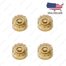 4x Golden LP Style Guitar Metric Control Knobs Speed Dial Knobs for Les Paul SG