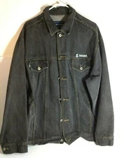 Phat Farm Mens XXL Solid Button-Up Long Sleeves Denim Vintage Trucker Jacket