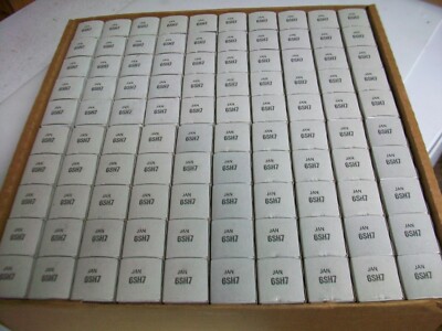 NOS CASE OF 100 JAN GE 6SH7 TUBES       5960-00-989-1251