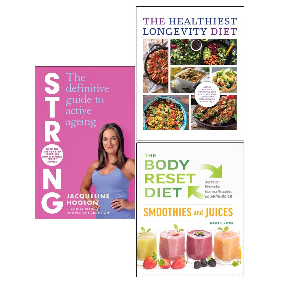 Strong Jacqueline Hooton, Healthiest Longevity Diet, Body Reset Diet 3 Books Set