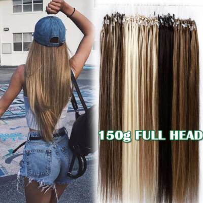 300S Micro Ring Beads Loop Tip Hair Extensions Double Remy Real Human Hair 1g/s