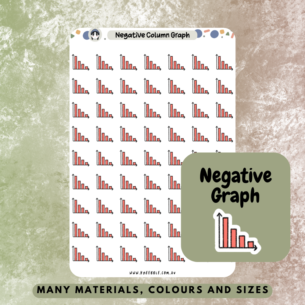 Negative Graph Chart Planner Stickers